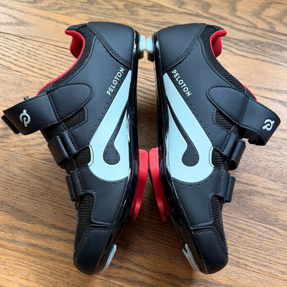 Peloton Shoes Unisex | Black & Red | Size 43 / Men's 10 / Women's 12 | Good Used - Picture 2 of 10